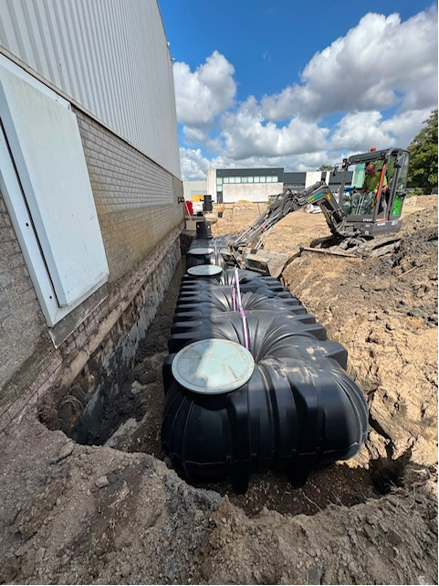 Waterberging bij nieuwbouw in Vlaardingen | Zonneveld Kunststoffen